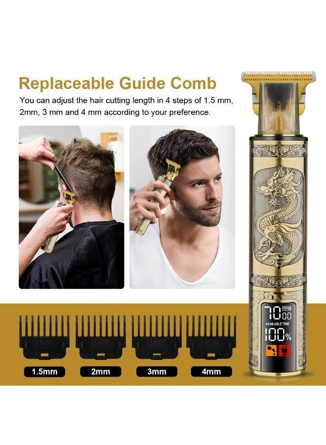 Professional Hair and Beard Clipper With High Capacity Li-ion Battery and Fast Charging, 6 Separate Comb Attachments and 1 Protection Cap | LED Display, Perfect for Home and Saloon - Image 2